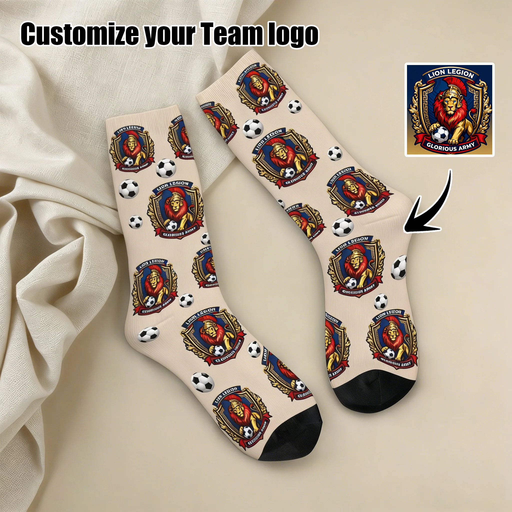 جوارب بشعار الفريق المخصصة DIY للجنسين، جوارب مخصصة، جوارب صور شخصية، جوارب مخصصة كهدية