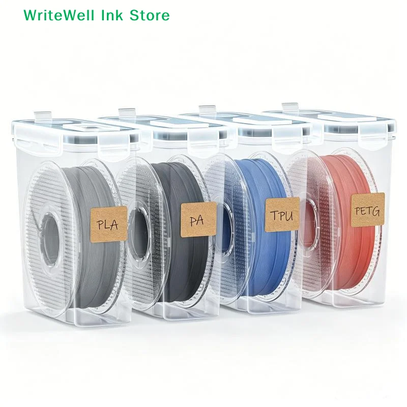 [FOA]1Pc Transparent Filament Container Airtight Moisture Proof 3D Printing Container Dustproof Filament Storage Organizer[FOA]