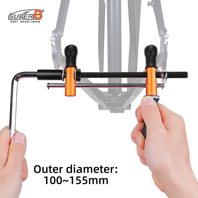 Super B Bicycle Repair Tools Frame and Fork Adjustment Tool to Expanding & Compressing Steel Forks, Chain Stays, and Seat Stays