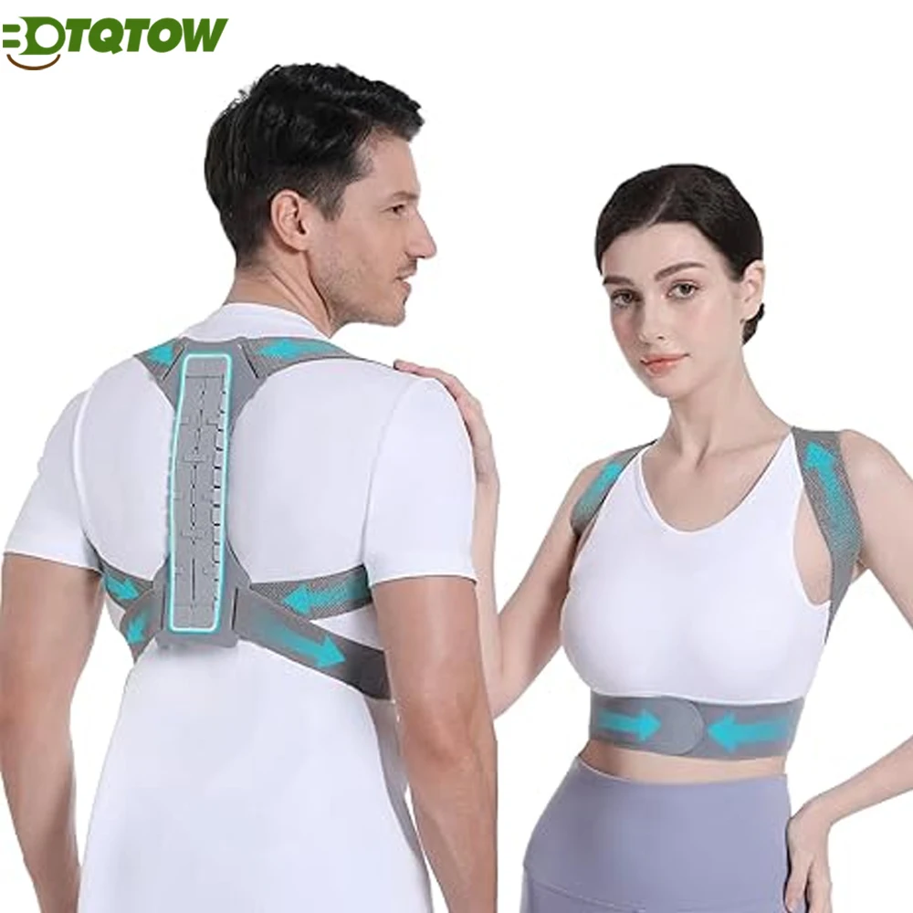 Posture Corrector for Women Men - Back Straightener with Armpit Pad,Adjustable Upper&Lower Back Pain Relief,Scoliosis,Hunchback