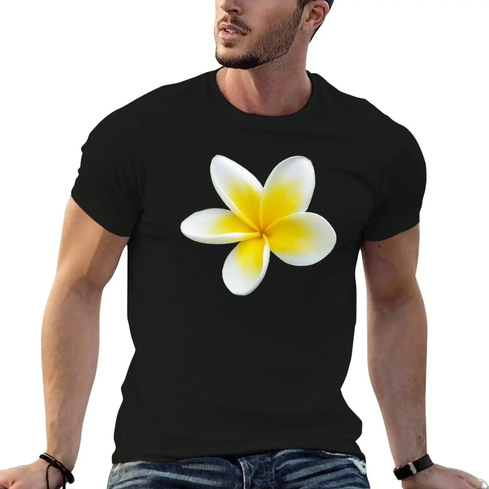 Solo Frangipani - White Frangipani Flower|Plumeria Flower Premium T-Shirt vintage graphic tee anime figures mens workout shirts