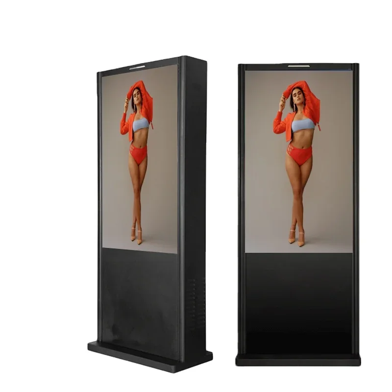 Floor Stand 55 Inch High Brightness Digital Signage Display Outdoor Touch Screen Monitor