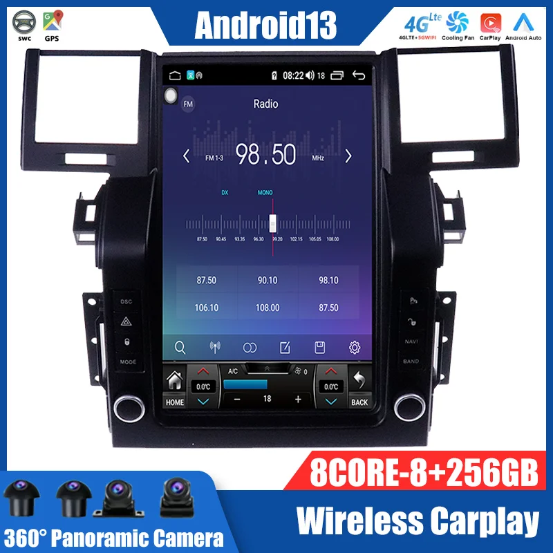 Autoradio 12.1 Pollici Verticale Per Land Rover Range Rover Sport 2005-2009 – Android 10, 4+64GB, Apple CarPlay, GPS