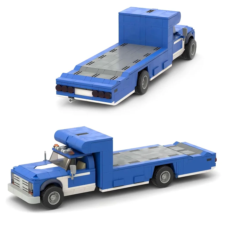 

Классическая модель планшетного прицепа, набор строительных блоков, коллекционная машина для мальчиков, сборка, буровая установка, планшетный грузовик, игрушки, кирпичи, подарок