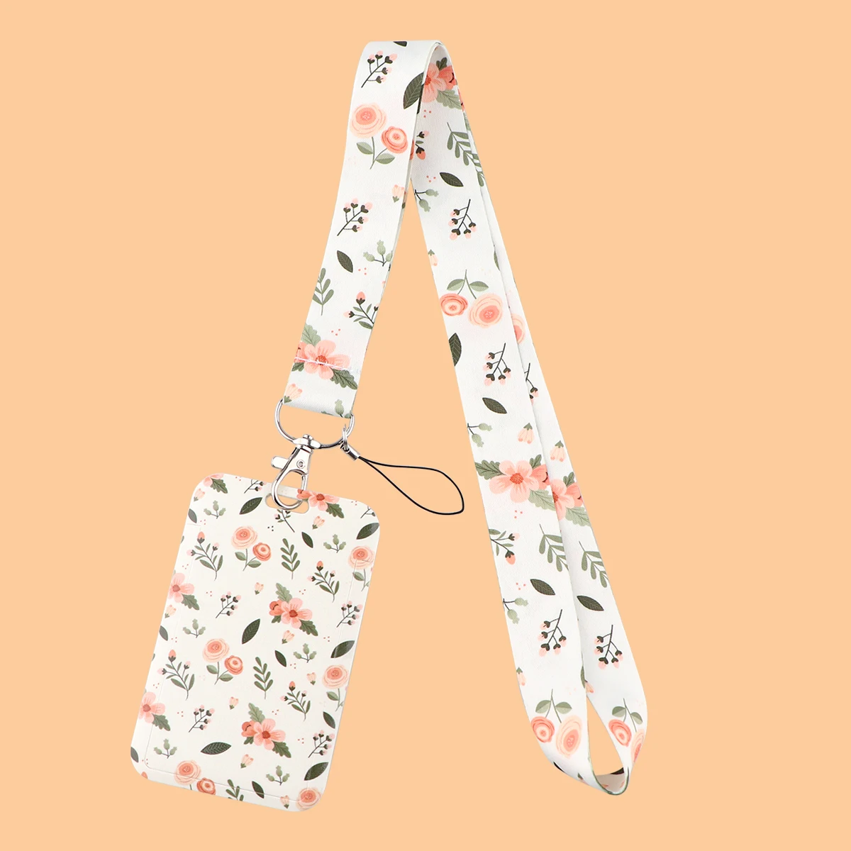 

Minimalist Style Flowers Neck Strap For Card Badge Gym Keychain Lanyard Key Holder DIY Hanging Rope Phone Accessories
