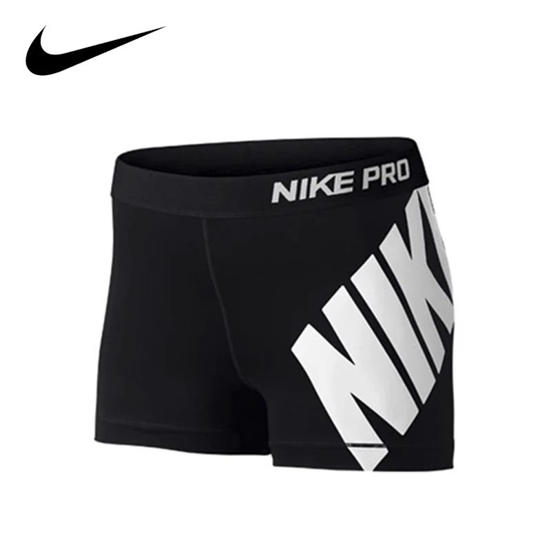 Original Nike Women\'s Tight Training Running Exercise Speed Dry Yoga Fitness Dance High Stretch Fashion Sports Shorts 642646-010