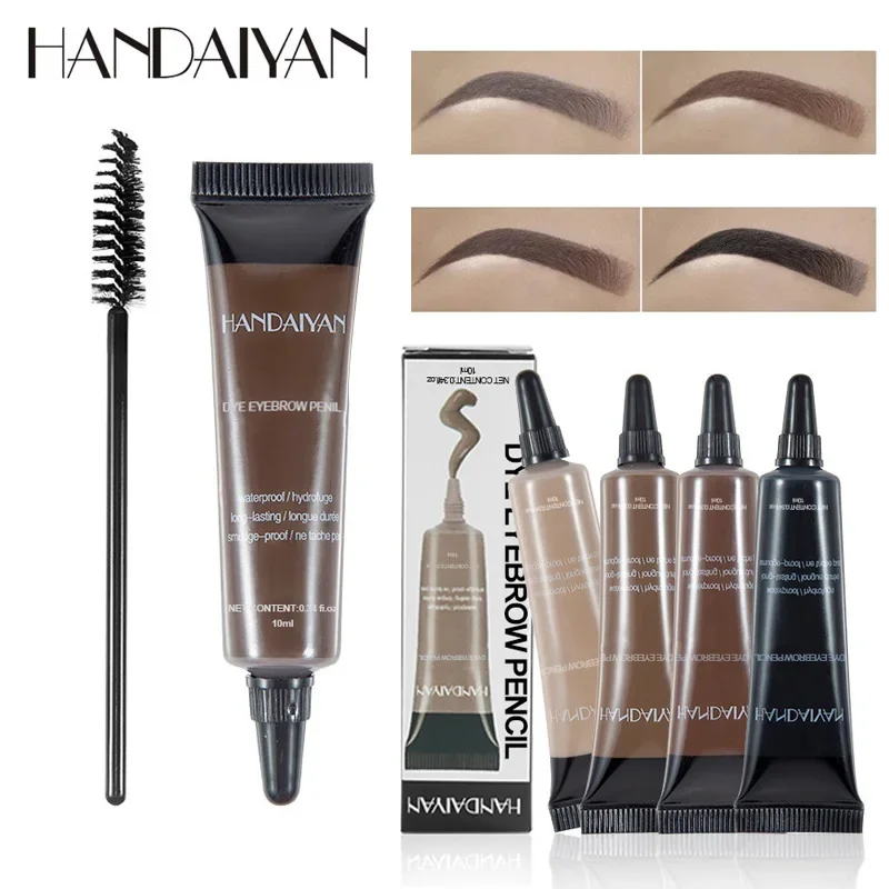 

HANDAIYAN Liquid Eyebrow Tinting Enhancer Gel Waterproof Long Lasting Keep Styling Eyebrow Cream Henna Tattoo Brow Dye