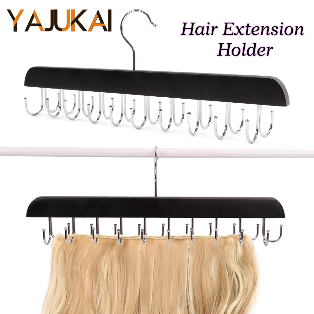 

1 шт. двусторонние подвесные стеллажи для волос, органайзеры и хранение для укладки волос, дисплей и хранение, подставка для парика, держатель для наращивания волос