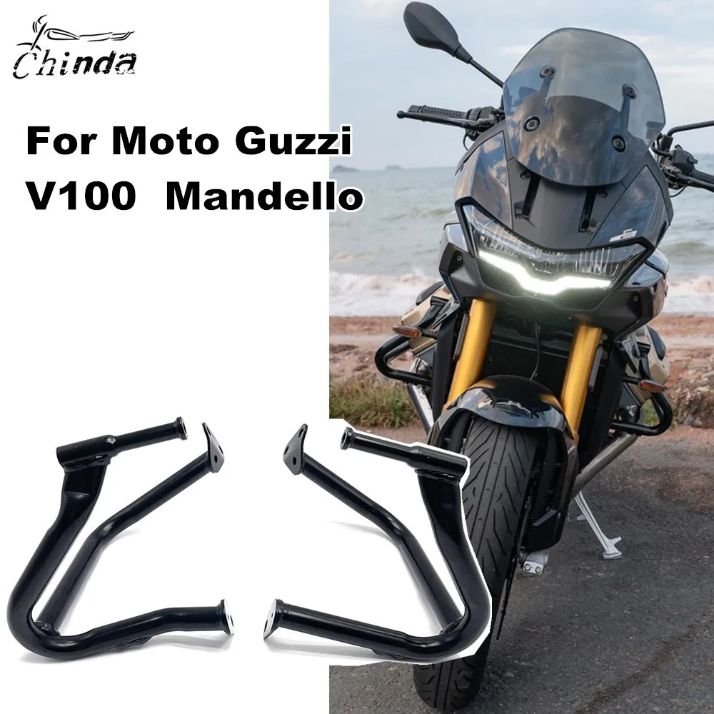 NEW 2023 2024 For Moto Guzzi V100 Mandello Motorbike Engine Bumper Body Protectors Crash Bar