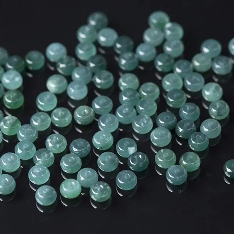 Genuine Myanmar Jadeite Blue Water Jade Abacus Beads For Jewelry Making Diy String Bracelet Beaded Necklace Charms Accessories