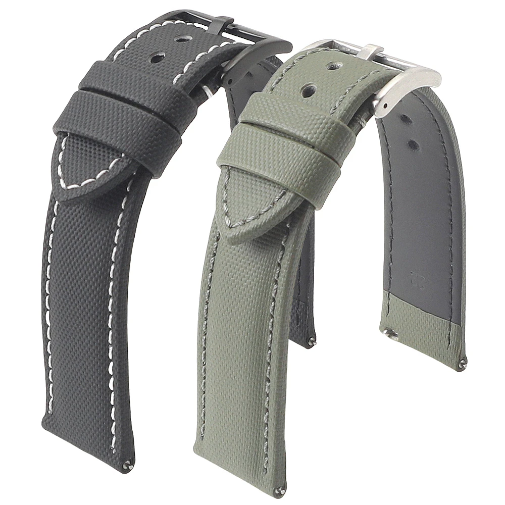 Image of Hochwertiges Segeltuch-Uhrenarmband, Segeltucharmband, 18 mm, 19 mm, 20 mm, 22 mm, wasserdichtes Nylon-Schnellverschluss-Armband, Armband