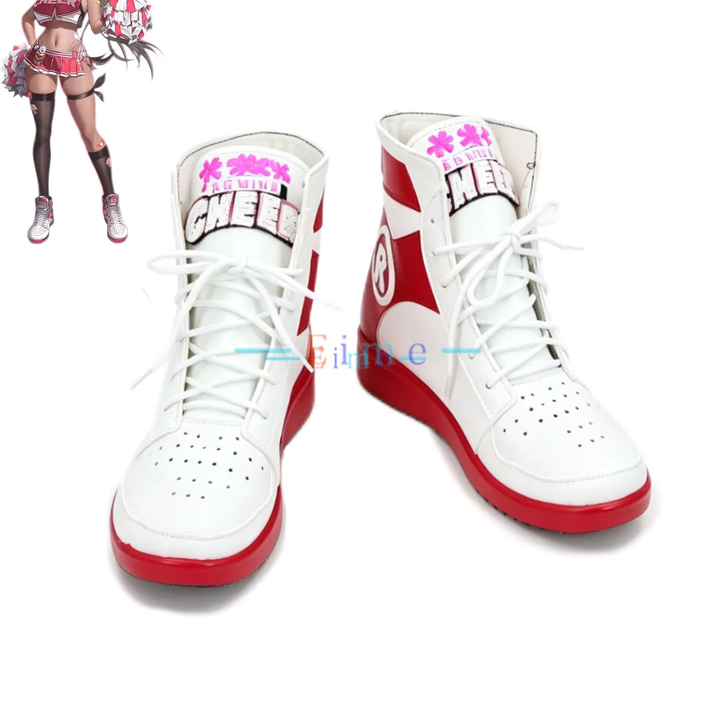Cheerleader Bay Cosplay Shoes PU Leather Shoes Halloween Carnival Boots Game Nikkee Cosplay Props Big Size Custom Made