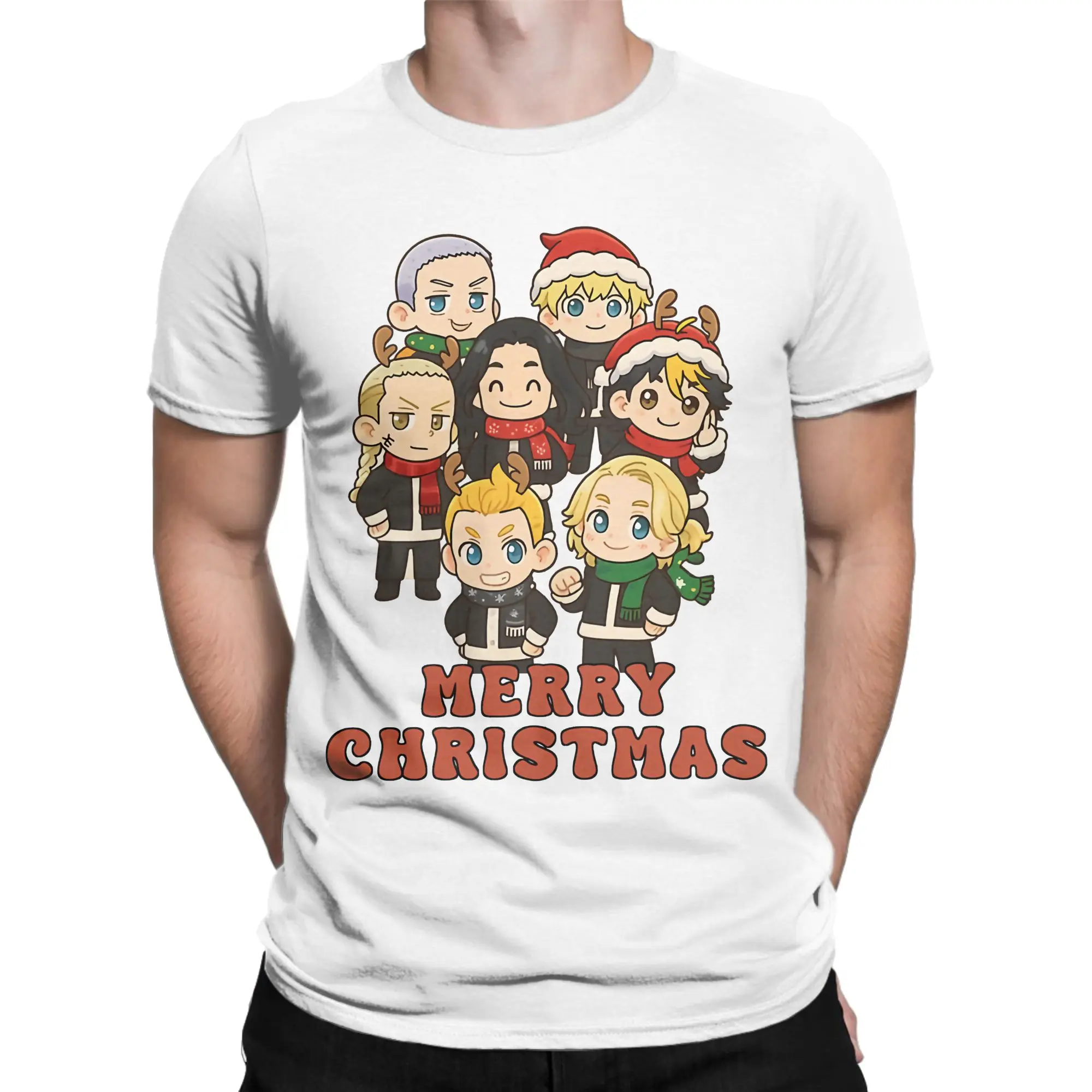 Men Women's Tokyo Revengers Anime T Shirts Christmas Mikey Draken Tetta Kisaki Pure Cotton Clothes Tees Birthday Present T-Shirt