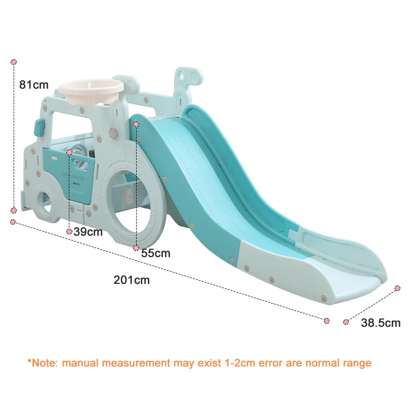 Baby Indoor Playhouse,Outdoor Kids Playsets Toddler Slide with Basketball Hoop Children's Slide Toys Playground Slide for Kids
