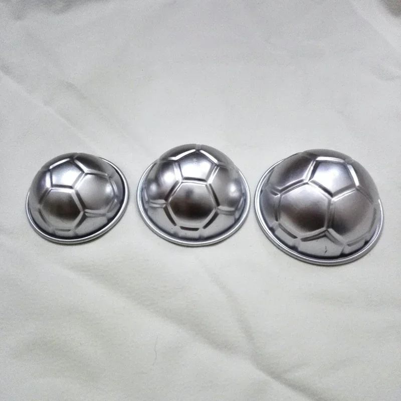 3Size 3D Football Soccer Ball Aluminium Cake Mold Pan Decorating 8\