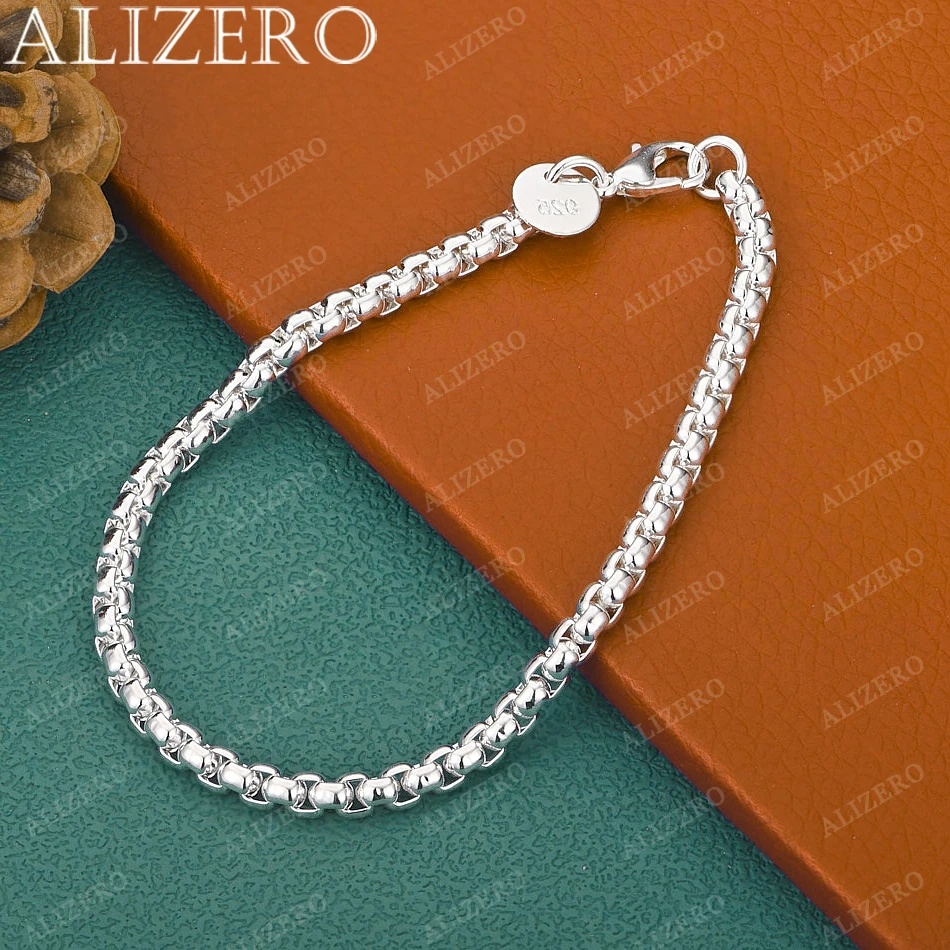 925 Sterling Silver 4mm Chain Bracelets For Women Men Anniversary Gift Popular Wild Fashion Romantic Jewelry
