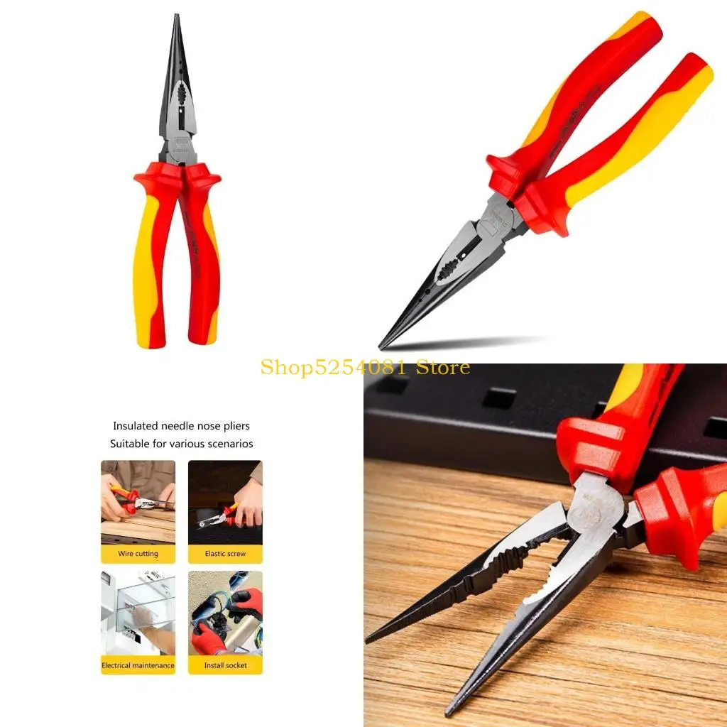 

AXYC 1000V 200mm Insulated Long Needle Nose Pliers for Electricians