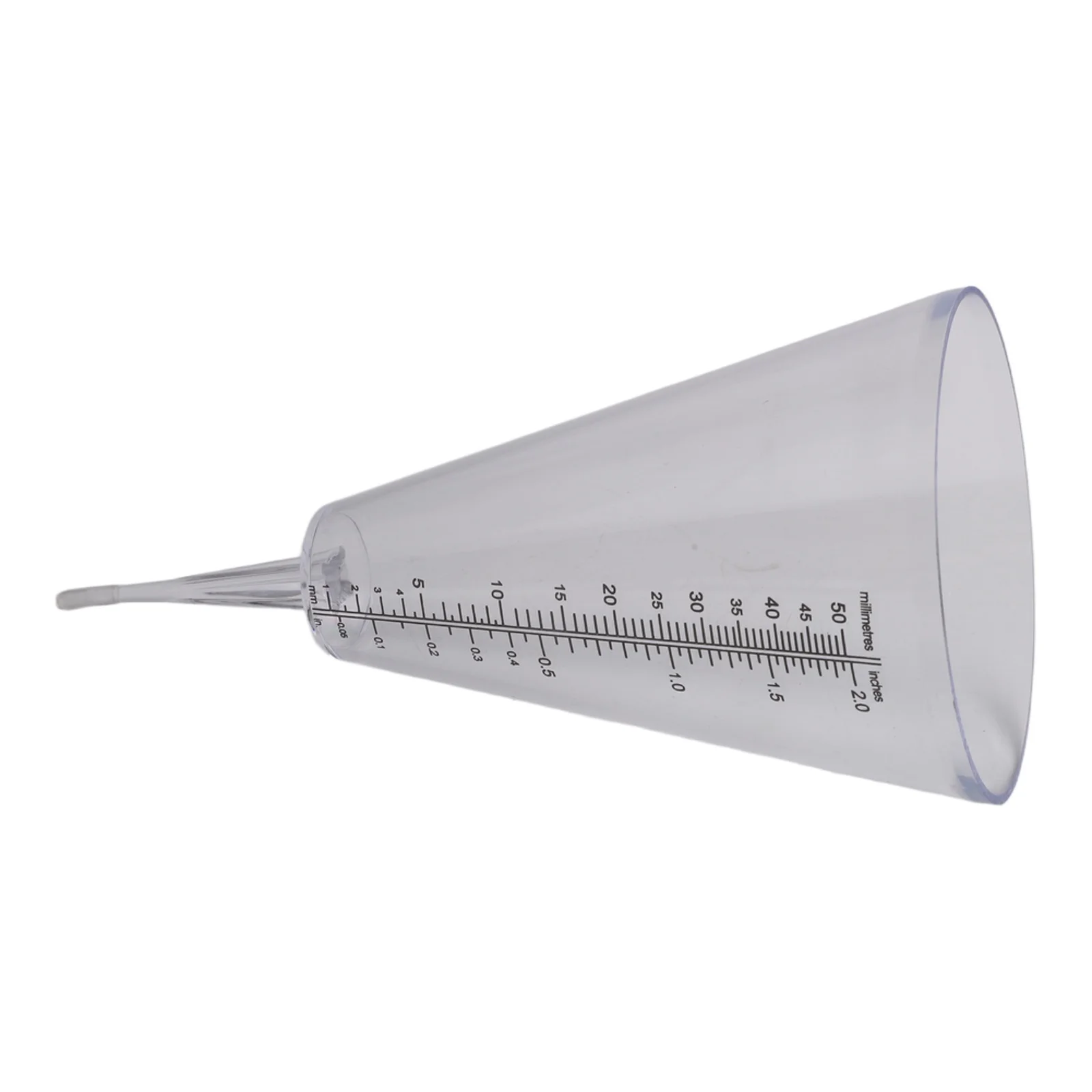 Garden Transparent Cone Rain Gauge Water Measurement Tool for Outdoor Ground Use Measures Precipitation and Sprinkler Output