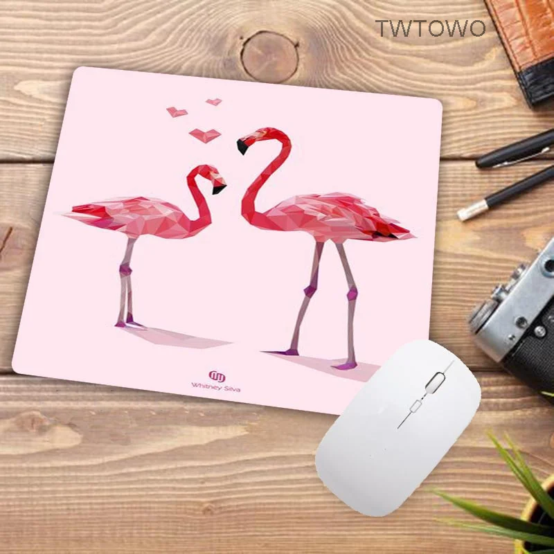 Mouse Pad Small size Computer Desk Mat lovely Anti-slip Anime Gamer Cartoon Pink Flamingo Carpet Office Decoration Mouse Mat