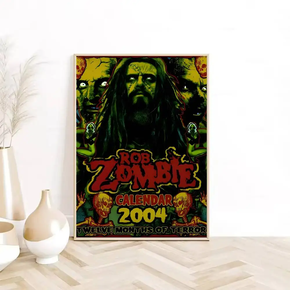 ملصق المغني R-Rob Zombie عالي الدقة جدار لاصق مقاوم للماء لغرفة المعيشة المنزلية وغرفة النوم والديكور الجمالي