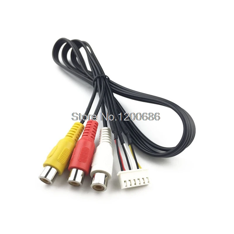 1M XH2.54 6PIN 6P 6 circuits 3 RCA Female XH 2.54 connector 3RCA Red Yellow White Connectors Audio Video AV Female wire harness