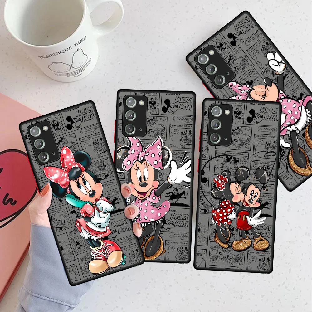 

Matte Case for Samsung Galaxy Note 20 Ultra 10 Plus 9 A70 A50 A30 A10s A20 A05 A04 A03 A02 A01 Phone Cover Disney Minnie Mouse