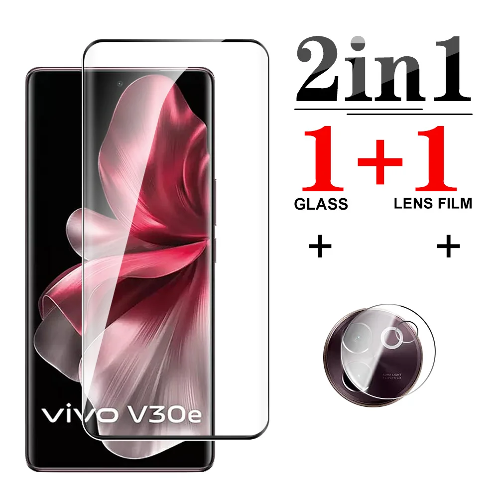 2in1 For vivo V30e 20D Curved Edge Tempered Glass For vivo V 30e V30 e vivoV30e 2024 5G 6.78