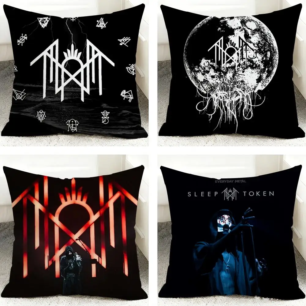 Rock Band S-Sleep Token Cushion Cover Soft Short Plush Pillow Case Cushion Cover for Living Room Sofa Decor