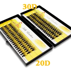 Natural Mink 20D/30D Eyelash 3D Russian Volume Super Soft Cluster Eyelashes Silk Lashes Individual Makeup Extension Faux Cilias
