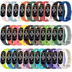 Pulseira de Silicone para Xiaomi Mi Band, Pulseiras de Substituição, Miband 5, Pulseira NFC 6, Pulseira Esportiva, 6, 3, 4, 5