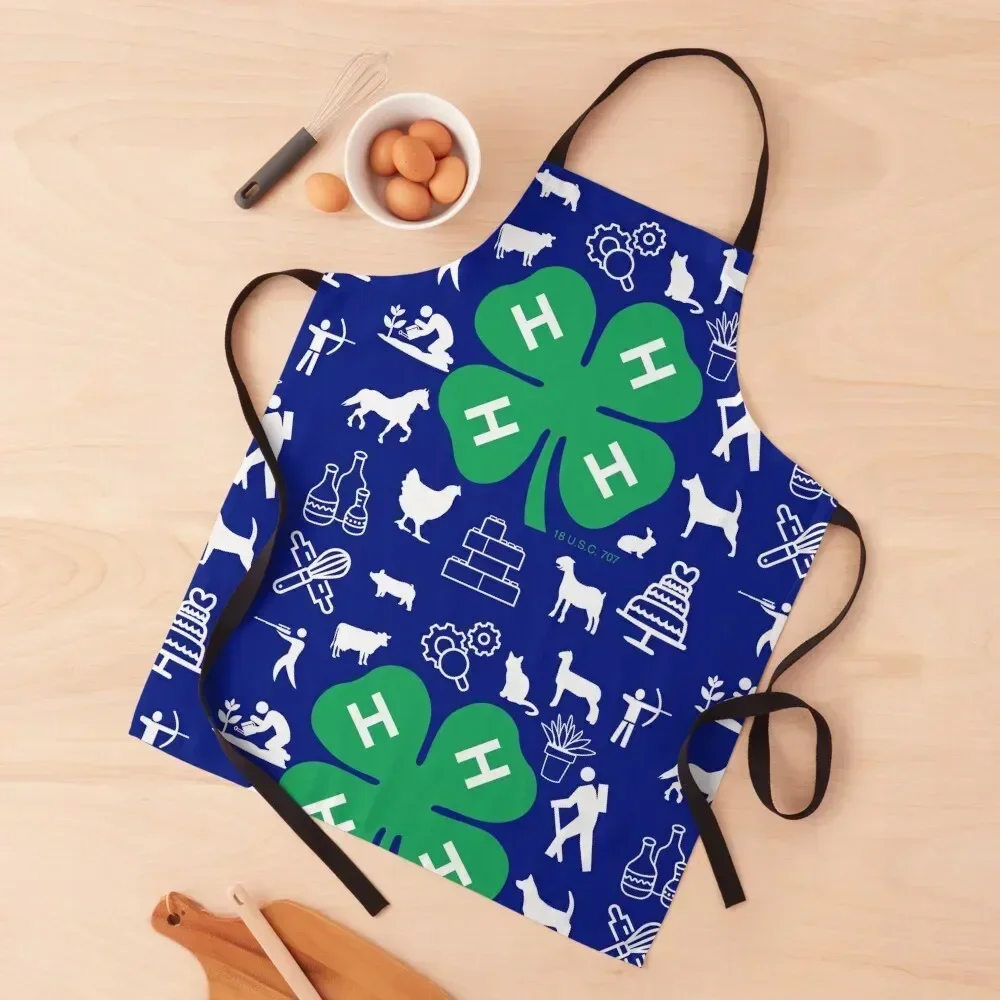 

What 4-H is about Apron kitchen girl Waterproof Kitchen For Women kitchen clothes Utensils For Apron