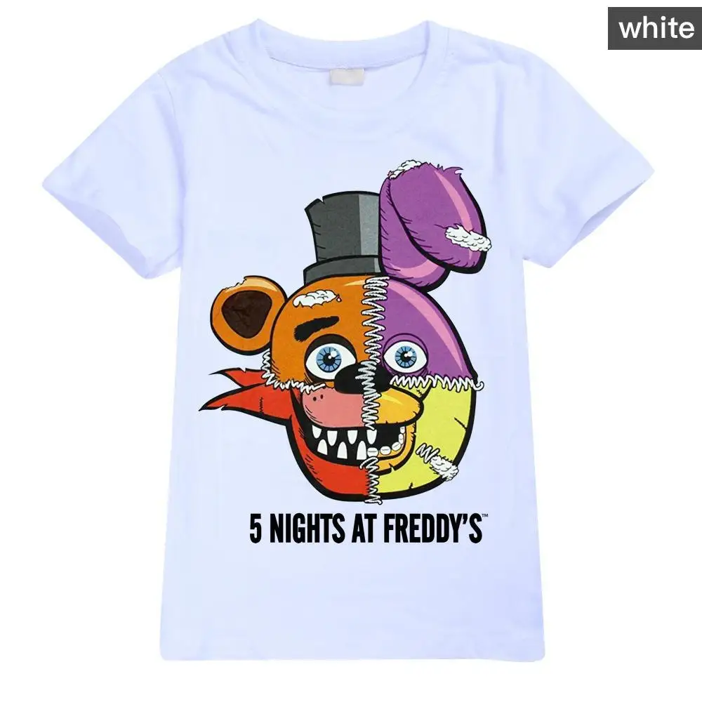 

5 Night At Freddy Funny Children's Short Sleeved T-shirt 3T-14T Thickened T-shirt Boys and Girls Summer Clothing Cotton Clothin