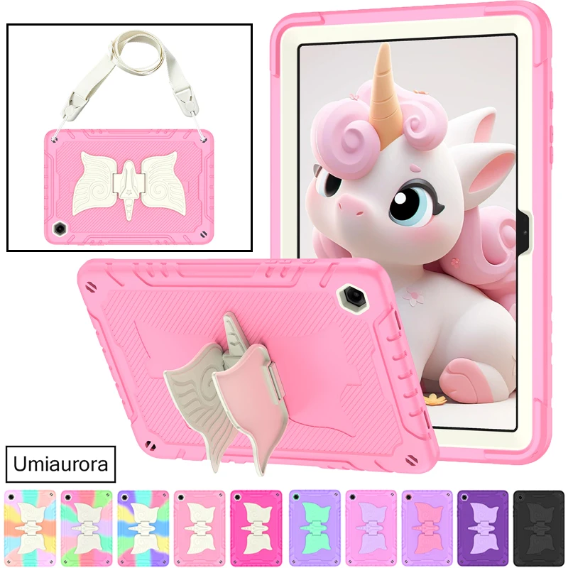 

For Samsung Tab A7 Lite A8 A9+ A11+ Plus SM-X230 X210 X130 T220 Kids Shockproof Silicon PC Hybrid Tablet Case Stand Rugged Funda