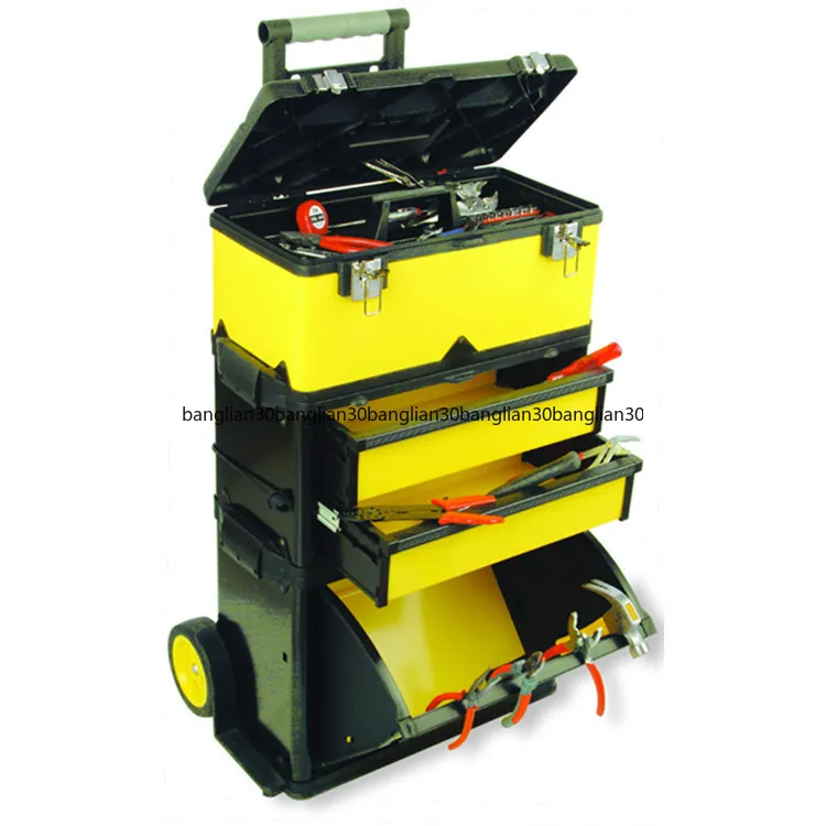 Hardware Tool Trolley Case with Roller Removable Housekeeping Service Combination Toolbox