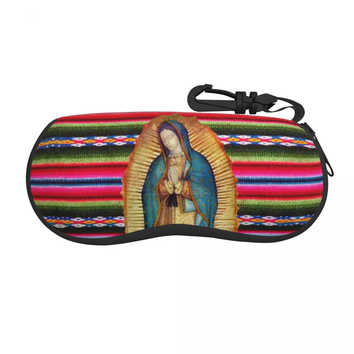 

Our Lady Of Guadalupe Virgen Maria Zarape Shell Eyeglasses Case Men Women Virgin Mary Catholic Glasses Case Sunglasses Box Pouch