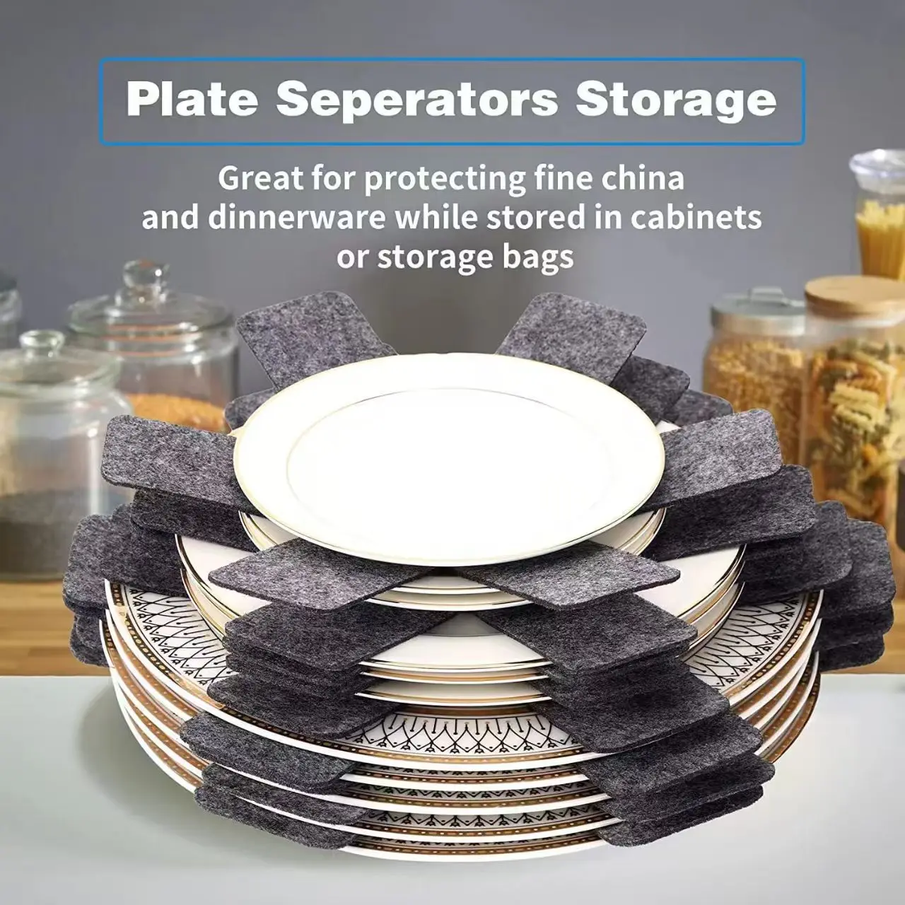 12PCs/Pack Pot Divider Pad for Stackable Pot Protector 3 Different Sizes Used to Protect Separation Felt Pan Protectors Kitchen