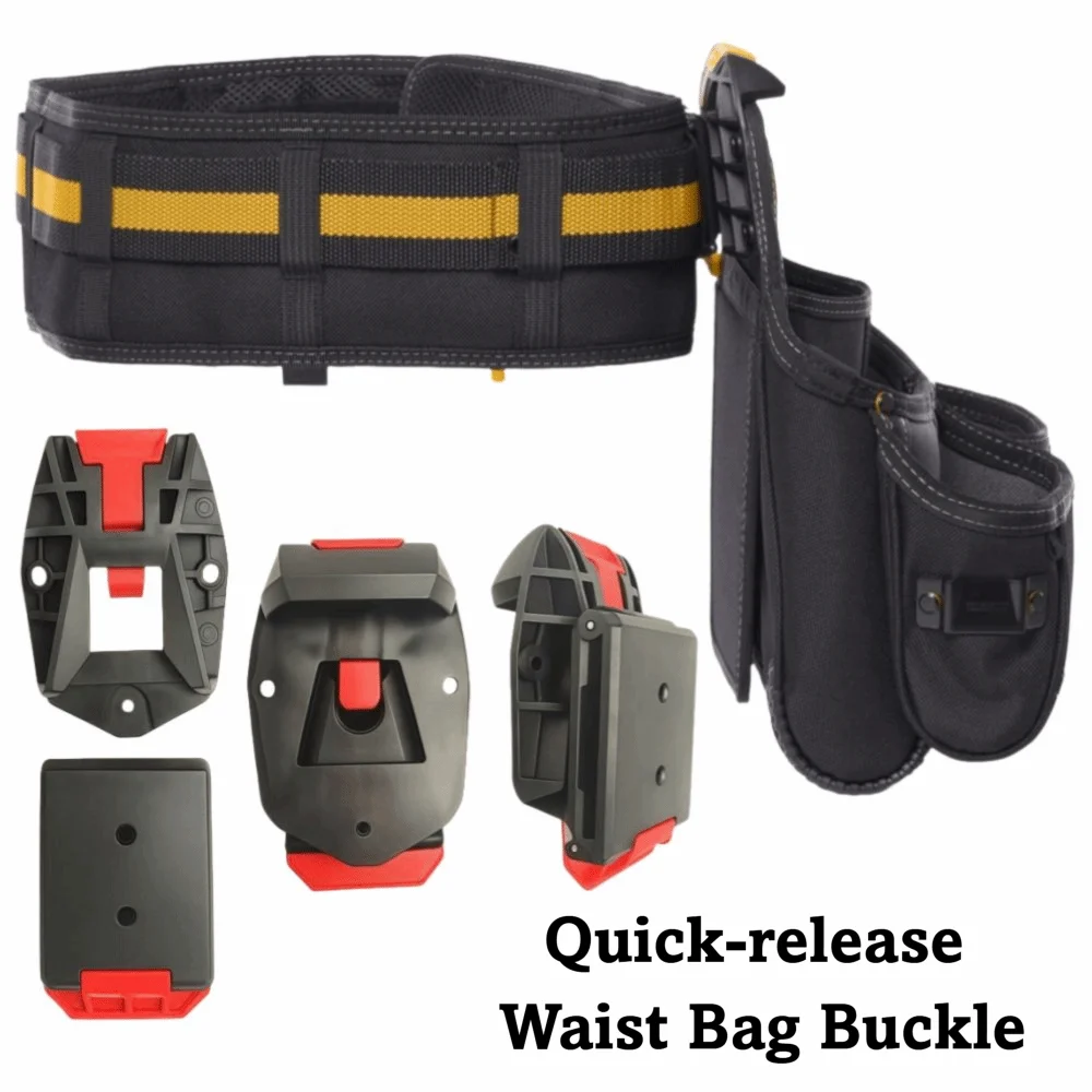 Robusta fibbia in vita in ABS di alta qualità Attacco rapido compatibile con clip per marsupio Sostituzione durevole Cintura per attrezzi Uso professionale