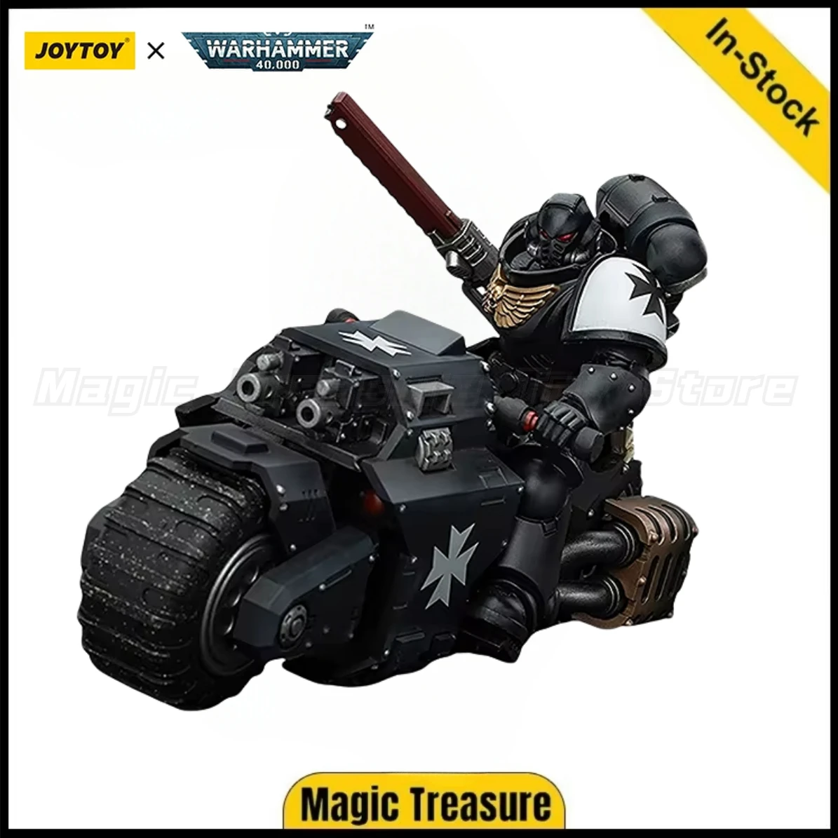 

【В наличии】JOYTOY Warhammer 40K Space Marines Black Templars Outriders Brother Valtus 1/18 Фигурка игрушки
