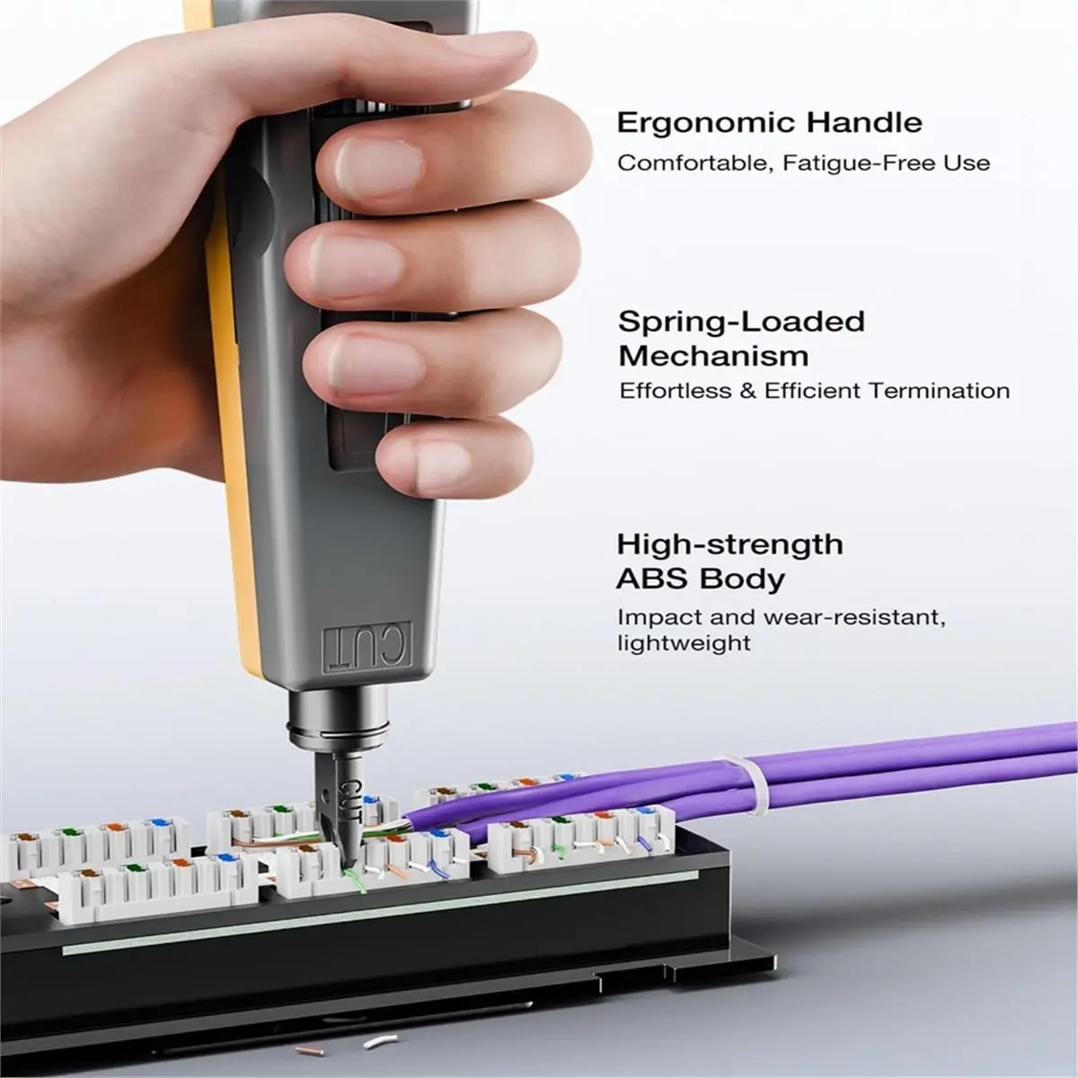 Professional RJ45 Crimping Tool Kit, Ethernet Crimper Cable Tester, Wire Stripper, Cable Cutter, Trapezoidal Punch