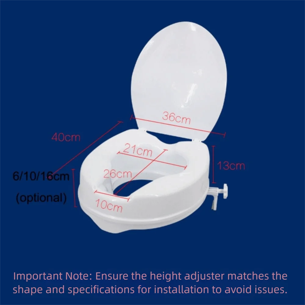 

With Cover Raised Toilet Seat Elevated Assist Toilet Lifting Seat Cushion Bathroom Toilet Booster Pad