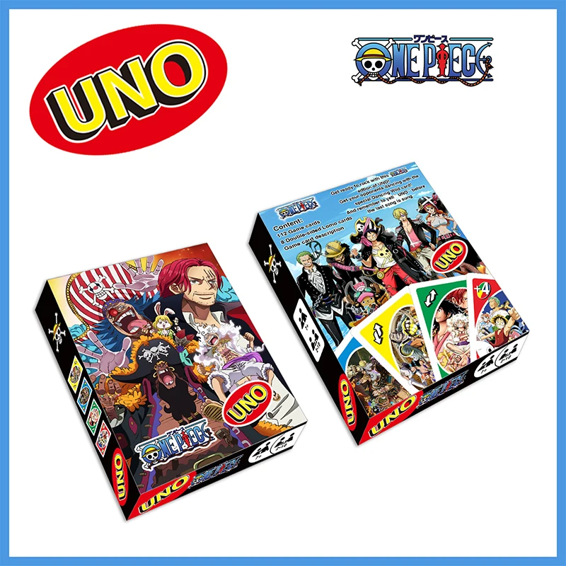 

UNO animation peripheral card game,free storage bag.Perfect for family game nights and camping Collectible kids toy holiday gift