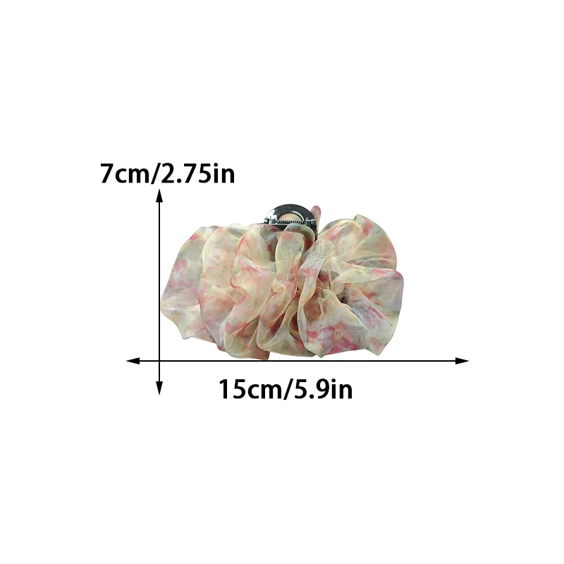 فقاعة الأزهار القرش كليب الأورجانزا الأزياء دبوس الشعر الإناث مزاجه أنيقة تنوعا إكسسوارات الشعر