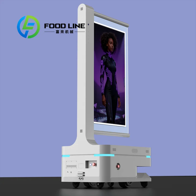 AI Service Robot Digital Human Interactive Kiosk 43 Inch Touch Screen Smart Reception Robot with Voice Interaction