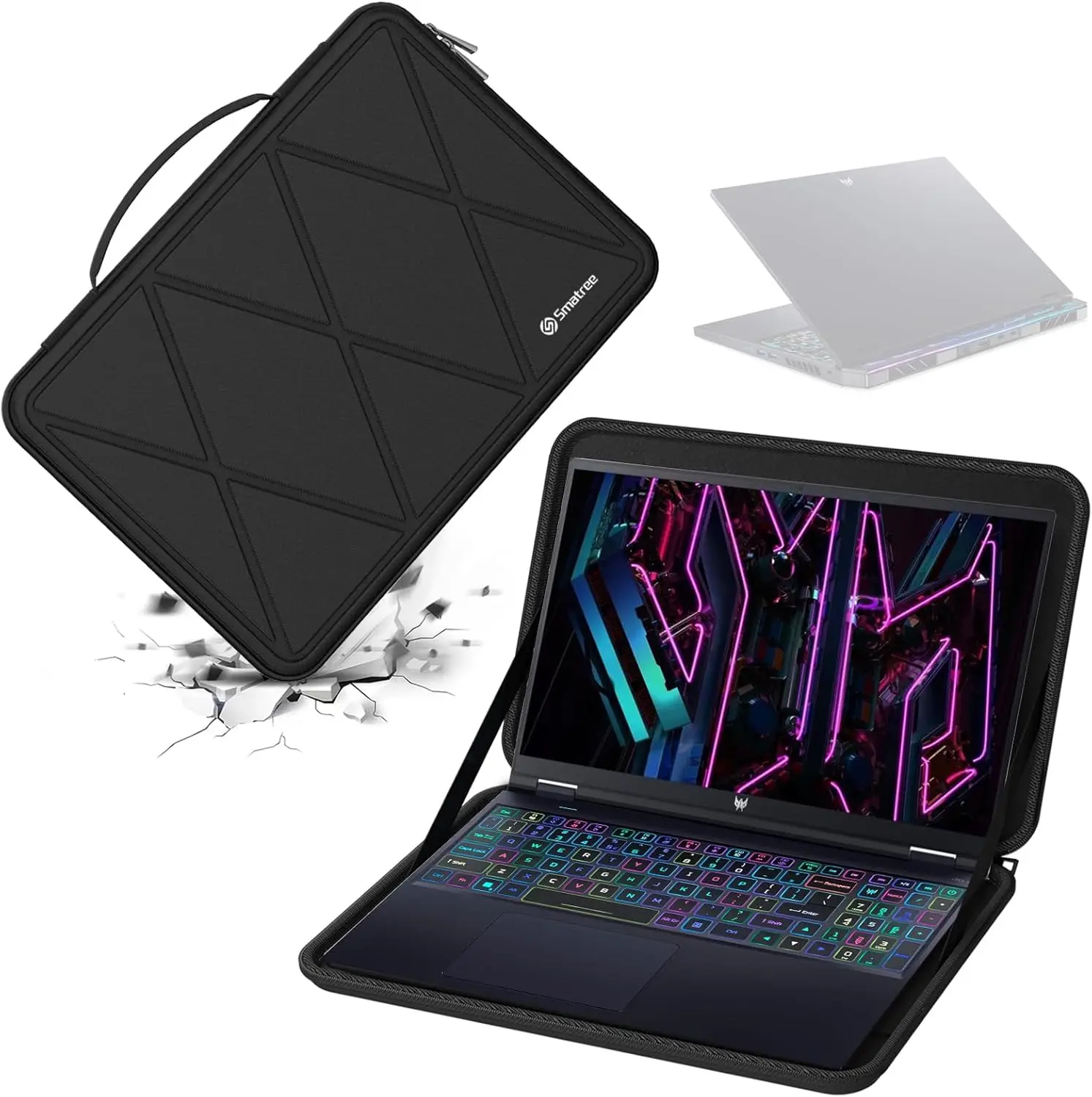 

Hard EVA Protective Sleeve Case for 16-inch Gaming Laptops, Shockproof and Water-Resistant