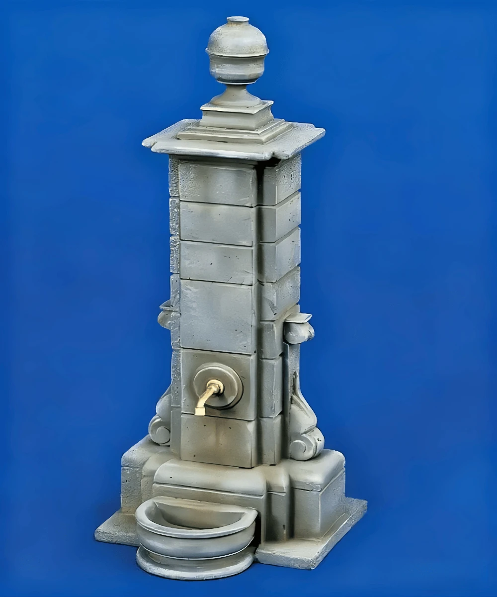 

1/35 Casting Resin Model Assembly Kit, GK， Resin Fountain Pool Scene Layout Props, Unpainted