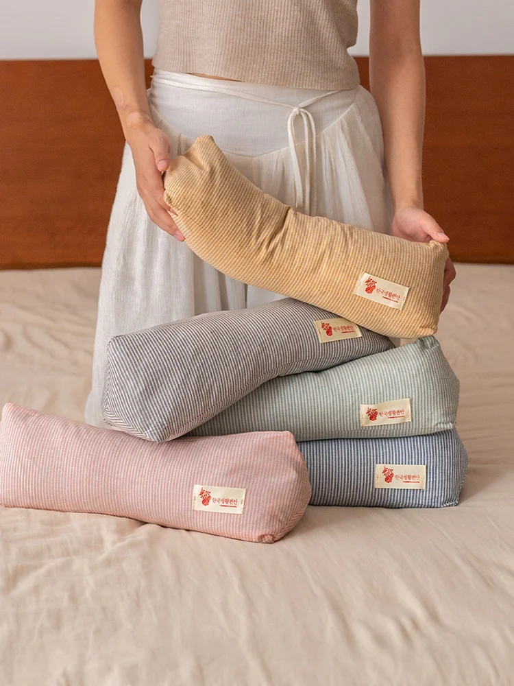 

Подушка для взрослых с полосатым узором, гречневая, для поддержки шеи, для домашнего использования, для одного человека, поясничная подушка, для студенческого общежития