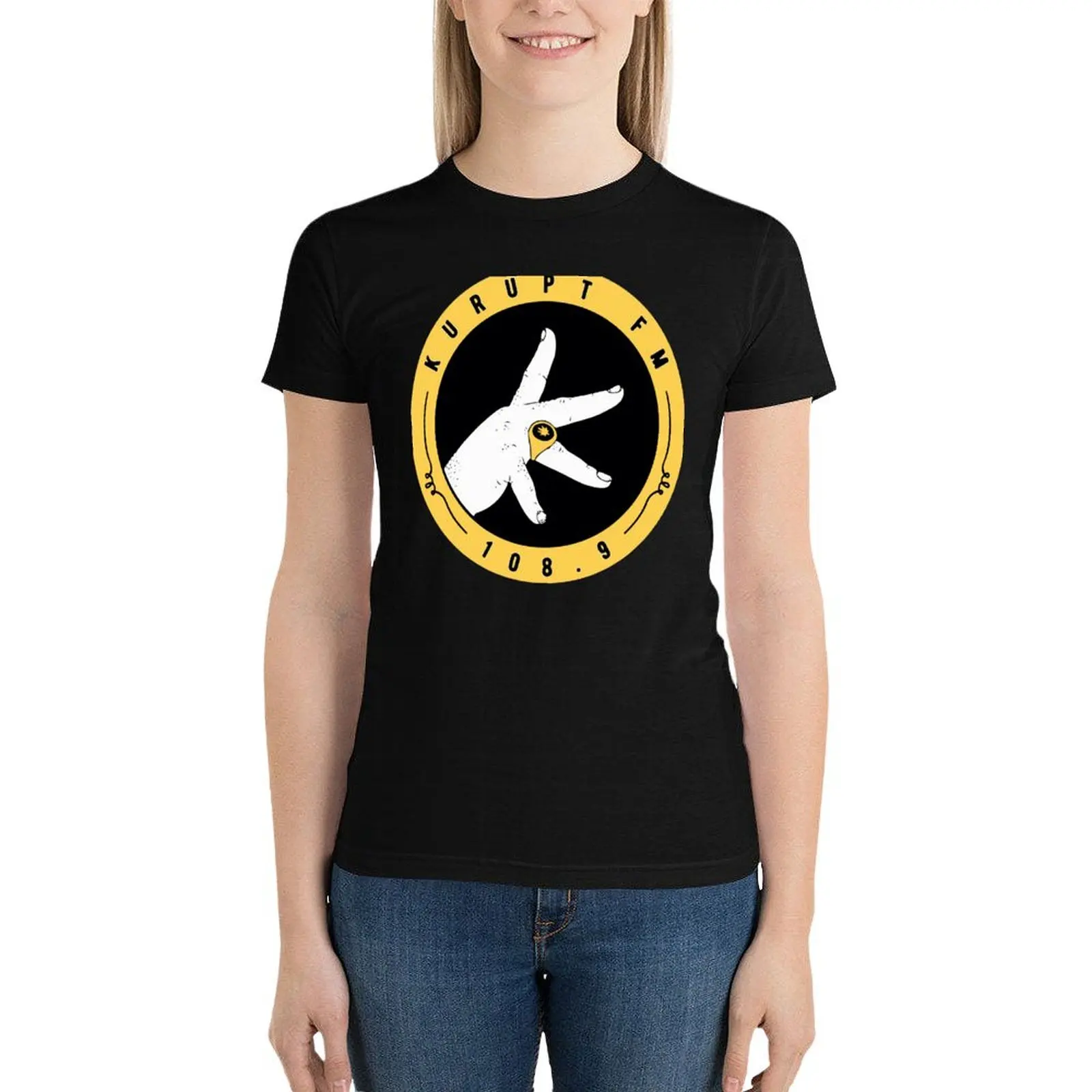 

KURUPTFM, KURUPT FM 108.9 T-Shirt tops lady clothes Women's summer blouses 2024