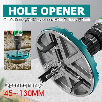 Adjustable round hole saw household hole opener multi-function round cutter DIY woodworking cutting tool 45-130MM