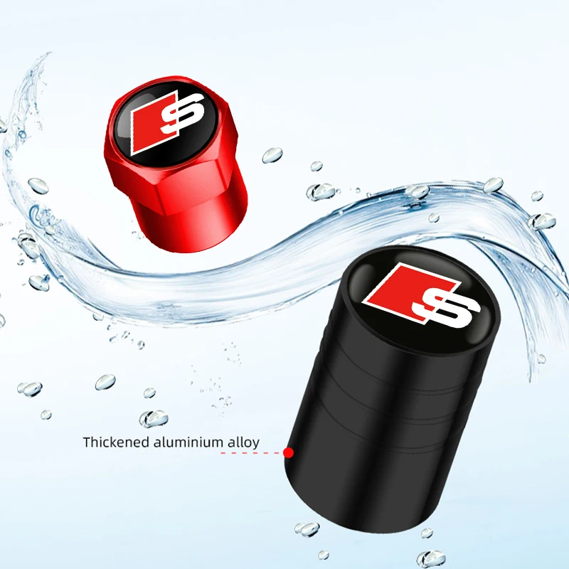 سيارة الإطارات صمام ينبع غطاء التخريش نمط الإطارات غطاء صمام الإطارات عجلة الجذعية غطاء صمام الهواء لأودي A3 A4 A5 A8 Q3 Q5 Q7 S3 S4 S5 B6 #6