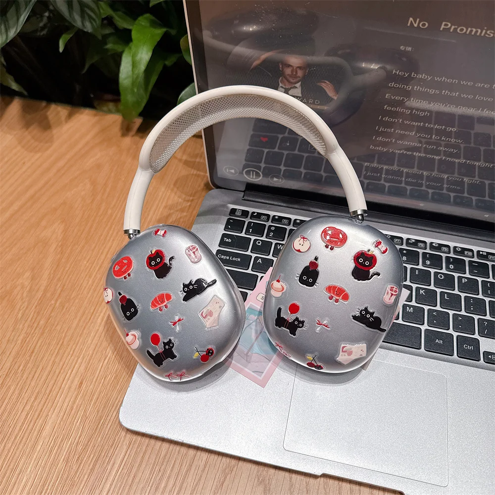 

INS Korean Cute Cake kitten Earphone case protective cover for Apple Airpods Max Fundas Girls Apple Headphone Airpods Max Cover